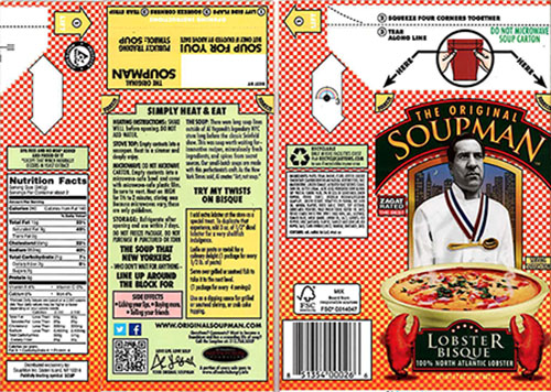 The Original Soupman Issues Allergy Alert and Recall on Certain Lots of The Original Soupman Lobster Bisque
